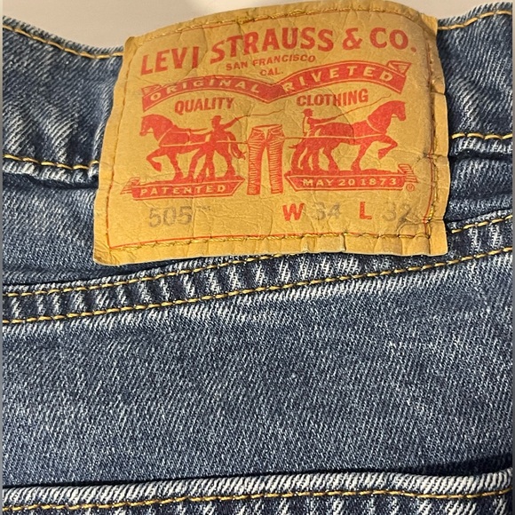 Men’s Levi’s 505 Jeans 34x32 - Picture 5 of 5